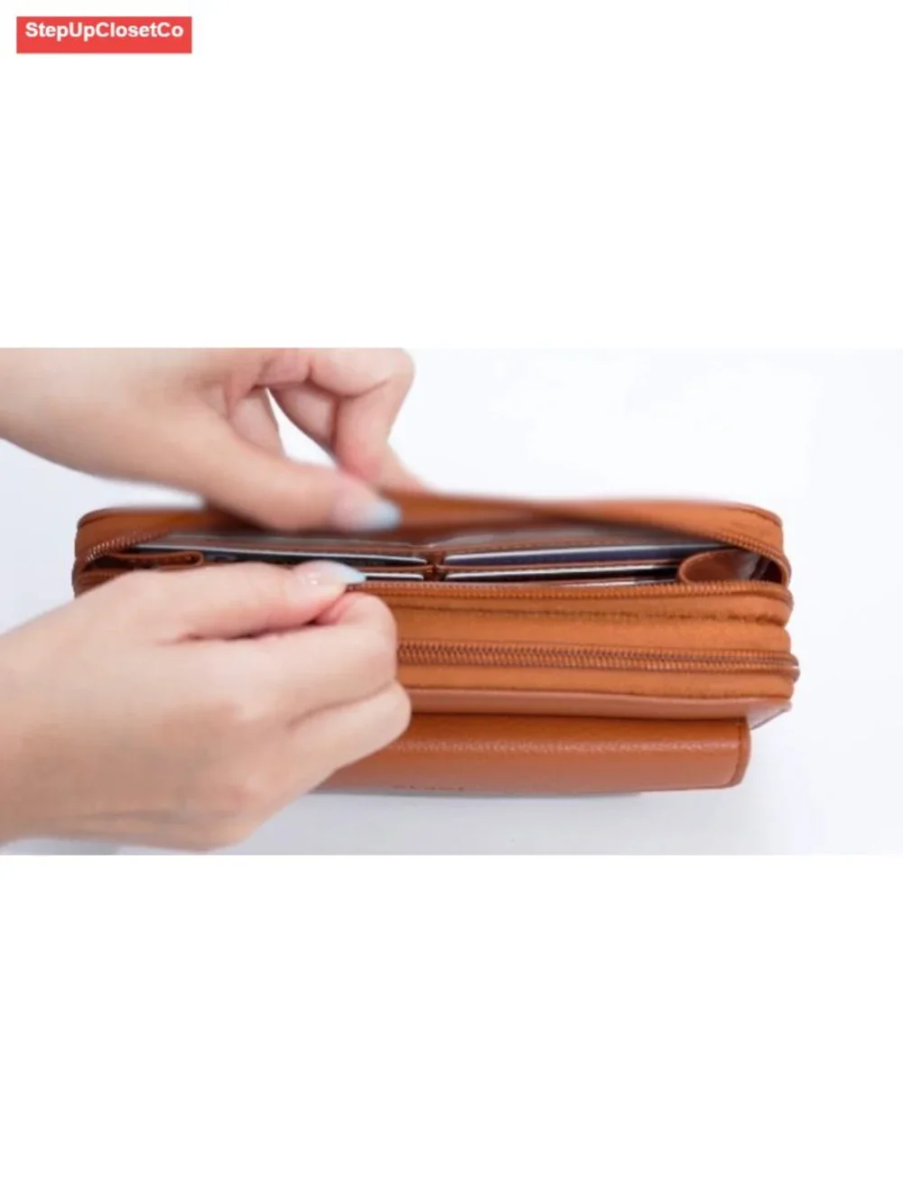 Vegan Leather Wristlet Wallet RFID Blocking Multi Credit Card Holder Ladies